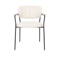 Puur Viken armstoel bouclé - wit