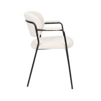 Puur Viken armstoel bouclé - wit