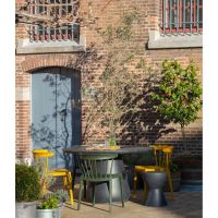 Woood Dover kruk betonlook antraciet 45x35cm