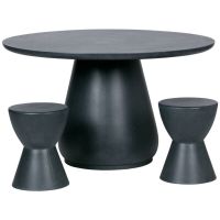 Woood Dover kruk betonlook antraciet 45x35cm