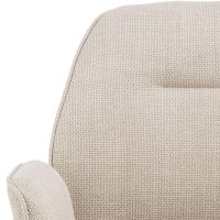 Luma draaibare armstoel | zwart metaal onderstel | stof Basel - beige