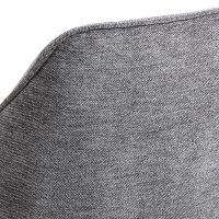 Kari armstoel | zwart metaal onderstel | stof Skyland - antraciet