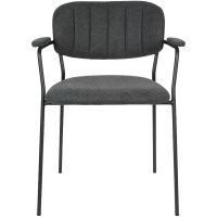 Puur Viken armstoel stof - zwart onderstel