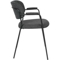 Puur Viken armstoel stof - zwart onderstel