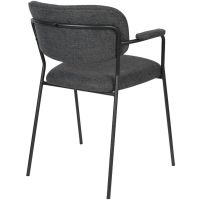 Puur Viken armstoel stof - zwart onderstel