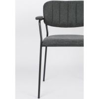 Puur Viken armstoel stof - zwart onderstel