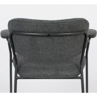 Puur Viken armstoel stof - zwart onderstel
