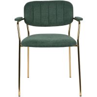 Viken armstoel stof - goud onderstel