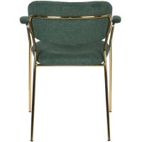 Puur Viken armstoel stof donkergroen - goud onderstel
