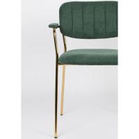 Puur Viken armstoel stof donkergroen - goud onderstel