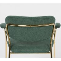 Viken armstoel stof - goud onderstel