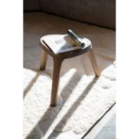 Fred bijzettafel organisch - bruin hout/marmer