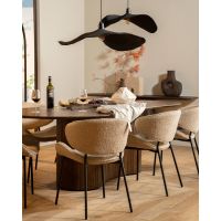 Organische eettafel Jordy - mangohout - 200x110 cm