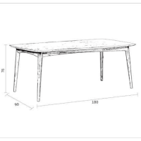 Elias eettafel mangohout van het woonmerk Livingfurn