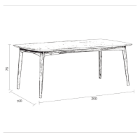 Elias eettafel mangohout van het woonmerk Livingfurn