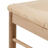 Siv armstoel | wit oak onderstel | Paper plaits - off white