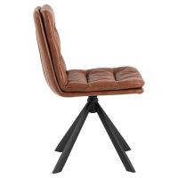 Olin draaistoel | zwart metaal onderstel | PU retro - beige