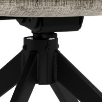 Nøra Tess armstoel | zwart metaal onderstel | stof Juto - grijs