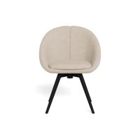 Nøra Jenna draaistoel | zwart metaal onderstel | stof Apia - zand