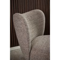 Nøra Cedric fauteuil | bruin hout onderstel | stof Java - mocca