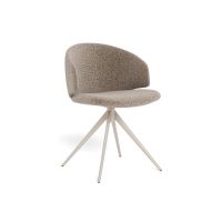 Nøra Modu draaistoel | grijs metaal onderstel | stof Monza - beige