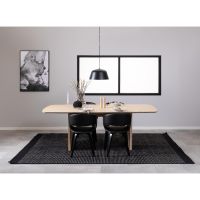 Nøra Peru armstoel | zwart oak onderstel | PU leer - zwart