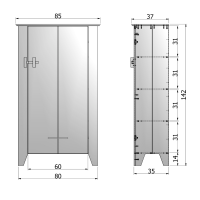 Boerenkast Gijs Bezaagd Grenen van het woonmerk WOOOD