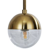 Woood Tafellamp Globular Metaal Antique Brass