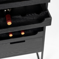 Guuji wijnkast hoog MDF/rattan van het woonmerk Puur