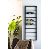 Macaben wijnrek 8 flessen 42x6x120 cm - zwart