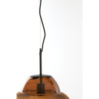 Light & Living Ovnis hanglamp Ø35x40 cm - glas bruin