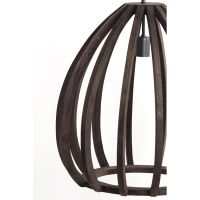 Barsia hanglamp Ø40x42 cm - hout donkerbruin