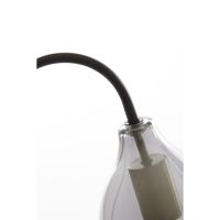 Lukaro tafellamp 35x20x51,5 cm - glas smoke+mat zwart