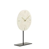 Light & Living Moreno klok op voet 25,5x10x42,5 cm - marmer wit