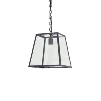 Light & Living Saunte hanglamp 34x34x34,5 cm - zwart/glas