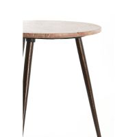 Light & Living Zeca bijzettafel set van 2 - rood travertin/bruin