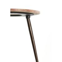 Light & Living Zeca bijzettafel set van 2 - rood travertin/bruin