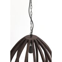 Barsia hanglamp Ø40x42 cm - hout donkerbruin