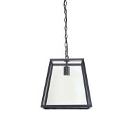 Light & Living Saunte hanglamp 34x34x34,5 cm - zwart/glas