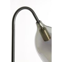 Lukaro vloerlamp 67x30,5x160 cm - glas smoke/mat zwart