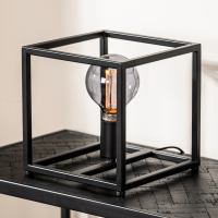 Jadah tafellamp zwart staal 28 cm van het woonmerk Vurna