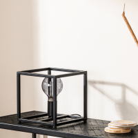 Jadah tafellamp zwart staal 28 cm van het woonmerk Vurna