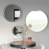 Puur Janice ronde spiegel L - zwart
