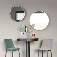 Puur Janice ronde spiegel L - zwart