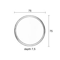 Puur Janice ronde spiegel L - zwart