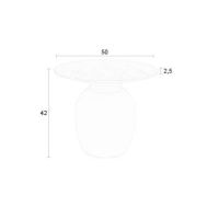 Puur Jazmin bijzettafel 42 cm - beige