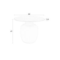 Jazmin bijzettafel 47 cm - beige