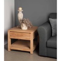 Tower Living Corona bijzettafel vierkant - 60 cm - bruin