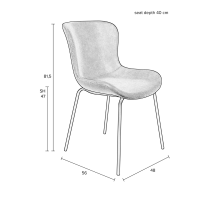 Junzo eetkamerstoel ribstof van het woonmerk Puur
