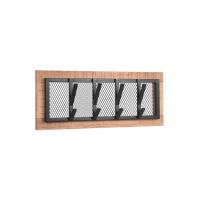 Kapstok Crude – zwart – mangohout